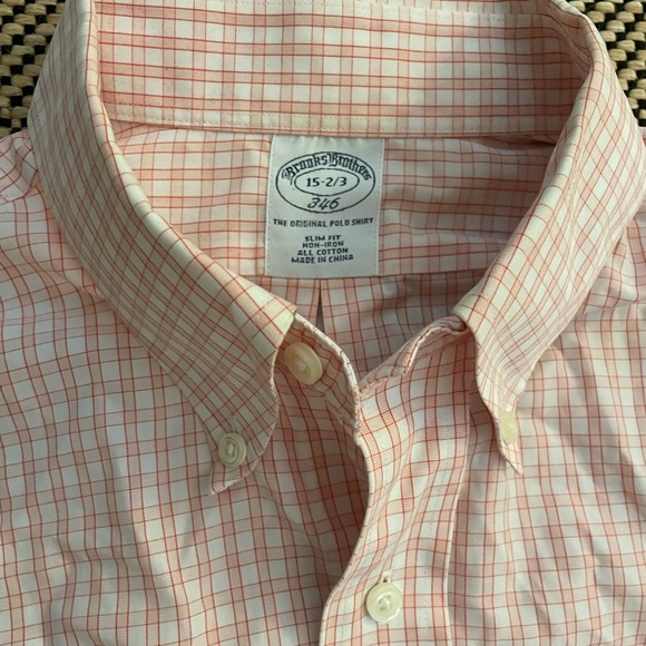 Men’s Brooks Brothers Button Down Shirt - 15 32/33 Slim Fit - Picture 2 of 4